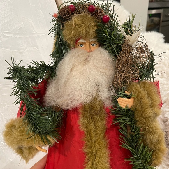 VTG PRIMITIVE SANTA CLAUS TREE TOPPER MADE IN TAIWAN ROC - Picture 2 of 10